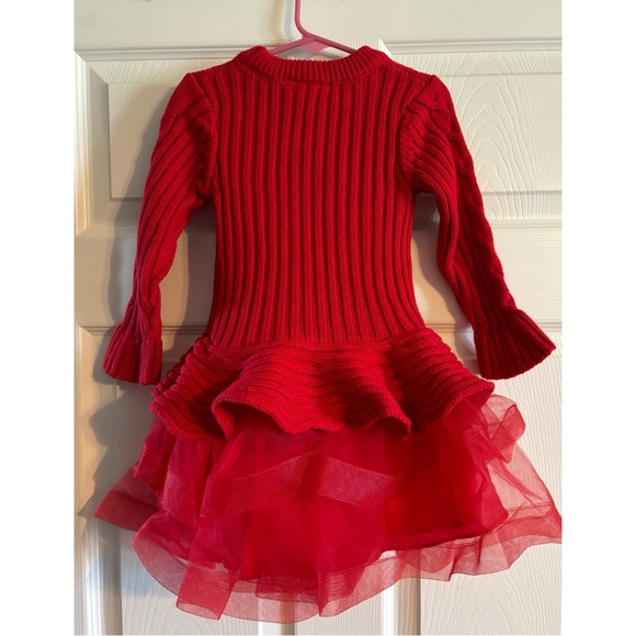 Red sweater dress with tulle skirt ❤️❤️ - Picture 2 of 7
